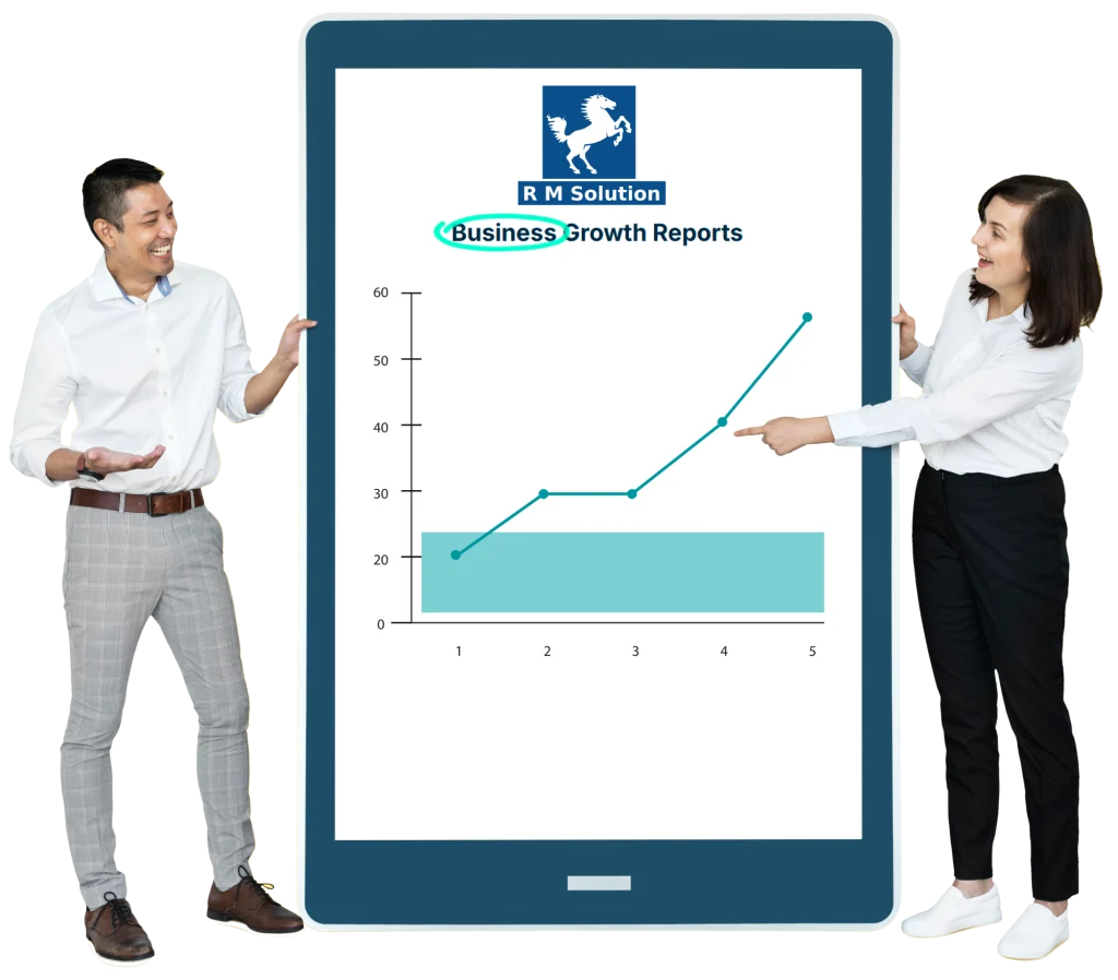 cheerful-diverse-people-showing-graph-tablet
